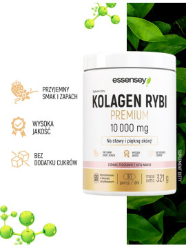 Zestaw Kolagen Rybi Premium Smak Truskawka z Nutą Wanilii 10000 mg w trzech opakowaniach