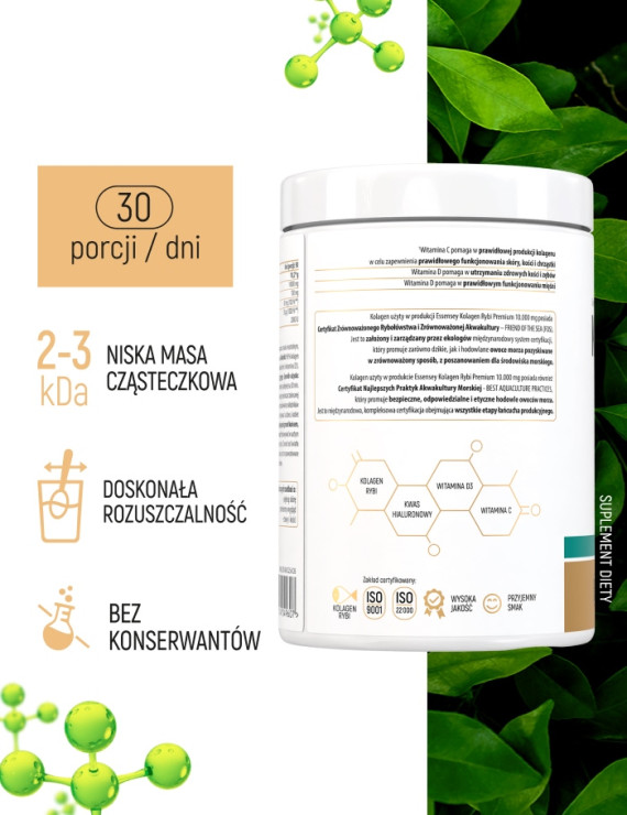 Zestaw Kolagenu Rybiego Premium 10000 mg | Essensey | Piękna skóra