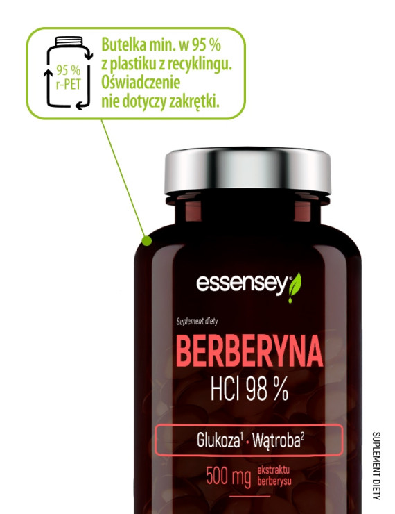 Berberyna HCL 98% w 60 kapsułkach