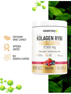 Kolagen Rybi Slim Formula Smak Owoce Leśne 12500 mg - 290 g