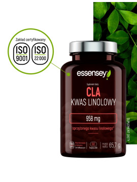 Kwas Linolowy CLA w 120 kapsułkach | Essensey | Zdrowe tłuszcze