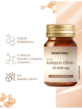 Zestaw 15x30 ml Kolagen Elixir+ dla skóry, włosów i stawów - brzoskwiniowy