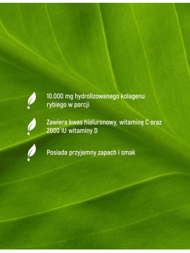 Zestaw 10x10,7 g Kolagen Rybi Premium Hydrolizowany Smak Mango-pomarańcza 10000 mg
