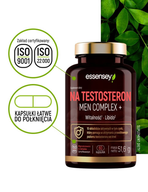 Na Testosteron Men Complex + w 60 kapsułkach