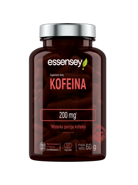 Kofeina 200mg w 120 tkapsułkach | Essensey | Koncetracja i pobudzenie