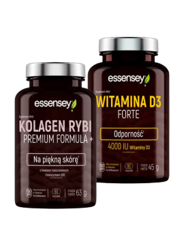 Kolagen Rybi i Witamina D3 Forte | Essensey | Skóra i odporność
