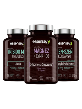 Żeń-szeń Magnez i Tribulus | Essensey | Suplementy dla mężczyzn