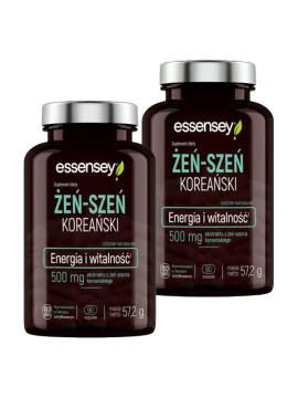Zestaw Żeń Szeń Koreańskiego w dwóch opakowaniach | Essensey | Adaptogeny