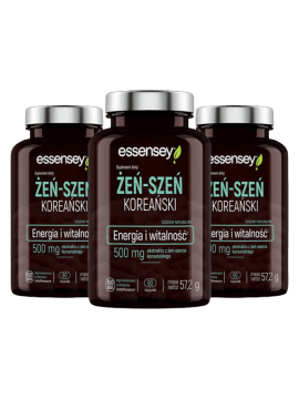Zestaw Żeń Szeń Koreańskiego w trzech opakowaniach | Essensey | Adaptogeny