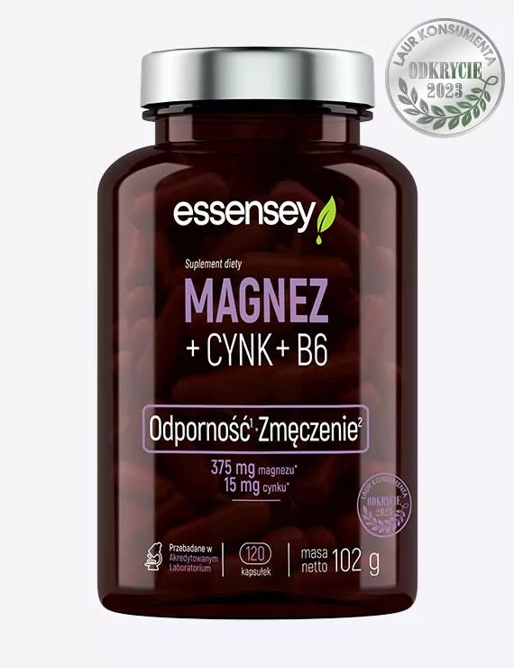 Magnez + Cynk + Witamina B6 w 120 kapsułkach