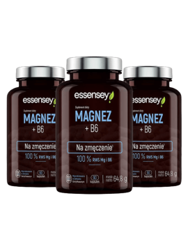 zestaw Magnezu z witaminą B6 w trzech opakowaniach | Essensey | Witaminy i minerały