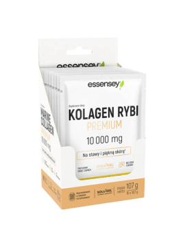 Zestaw 10x10,7 g Kolagen Rybi Premium Hydrolizowany Smak Mango-pomarańcza 10000 mg