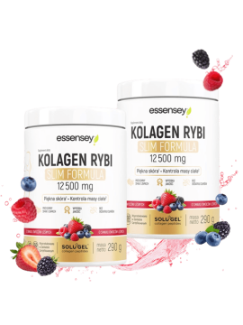 Zestaw Kolagen Rybi Slim Formula Smak Owoce Leśne 12500 mg w dwóch opakowaniach