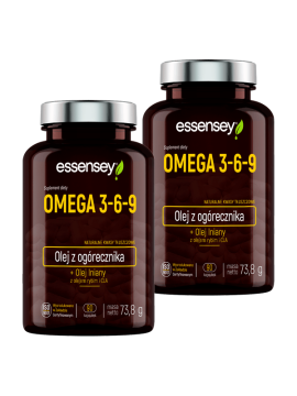 Omega 3-6-6 w 90 Dwa Opakowania | Essence Nutrition | Zdrowe tłuszcze