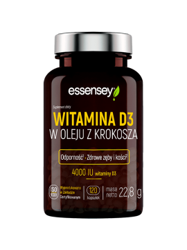 Witamina D3 w oleju z krokosza w 120 kapsułkach