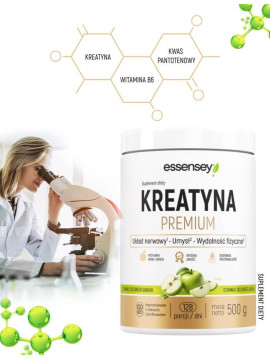 Kreatyna premium smak zielone jabłko - 500g