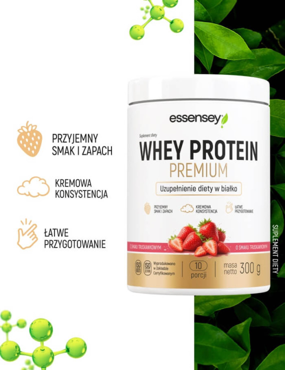 Odżywka białkowa - whey protein premium smak truskawkowy - 300 g
