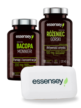 Zestaw Bacopa Monnieri i Różeniec Górski | Essensey | wsparcie umysłu