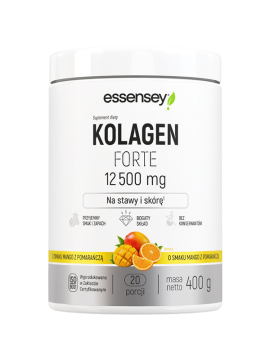 Kolagen forte hydrolizowany 12500 mg smak mango-pomarańcza - 400g
