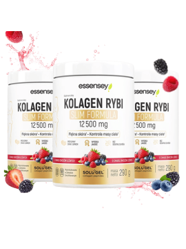 Zestaw kolagen rybi slim formula smak owoce leśne 12500 mg w trzech opakowaniach