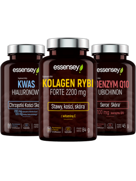 Kolagen Rybi Forte 2200 Kwas hialuronowy Koenzym Q10 | Essensey