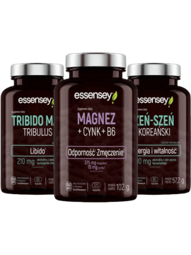 Żeń-szeń Magnez i Tribulus | Essensey | Suplementy dla mężczyzn
