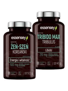 Żeń-szeń + Tribido Max Tribulus | Essensey | Witalność i libido