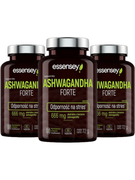 Zestaw Ashwagandha Forte w trzech opakowaniach | Essensey | Adaptogeny