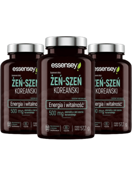 Zestaw Żeń Szeń Koreańskiego w trzech opakowaniach | Essensey | Adaptogeny