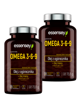 Omega 3-6-9 w 90 Dwa Opakowania | Essence Nutrition | Zdrowe tłuszcze