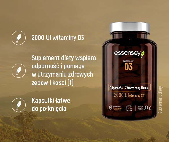 Essensey Witamina D3 + Pillbox