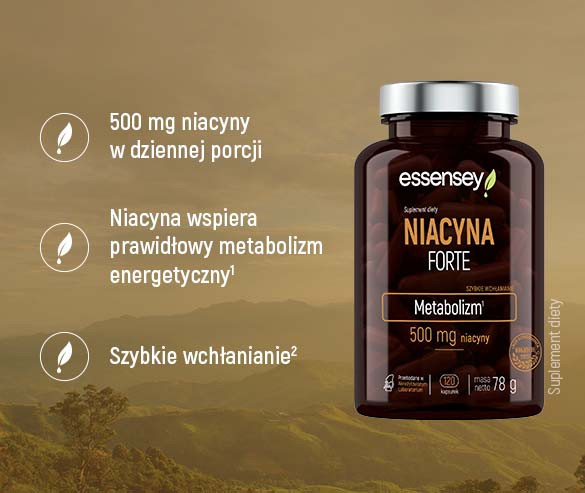 Zestaw Niacyny Forte w trzech opakowaniach + Pillbox