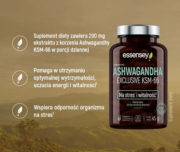 Ashwagandha Exclusive KSM-66 w dwóch opakowaniach