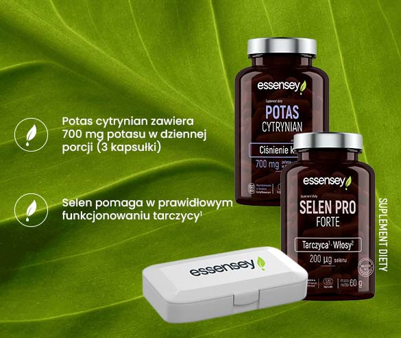 Potas Cytrynian i Selen Pro Forte + Pillbox