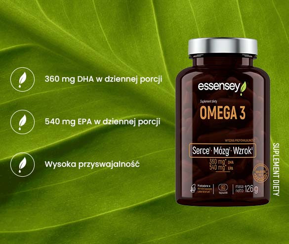 Kwasy tłuszczowe Omega 3 w dwóch opakowaniach